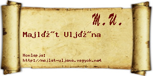 Majlát Uljána névjegykártya